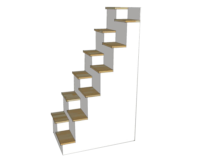 Alternating Tread Staircase